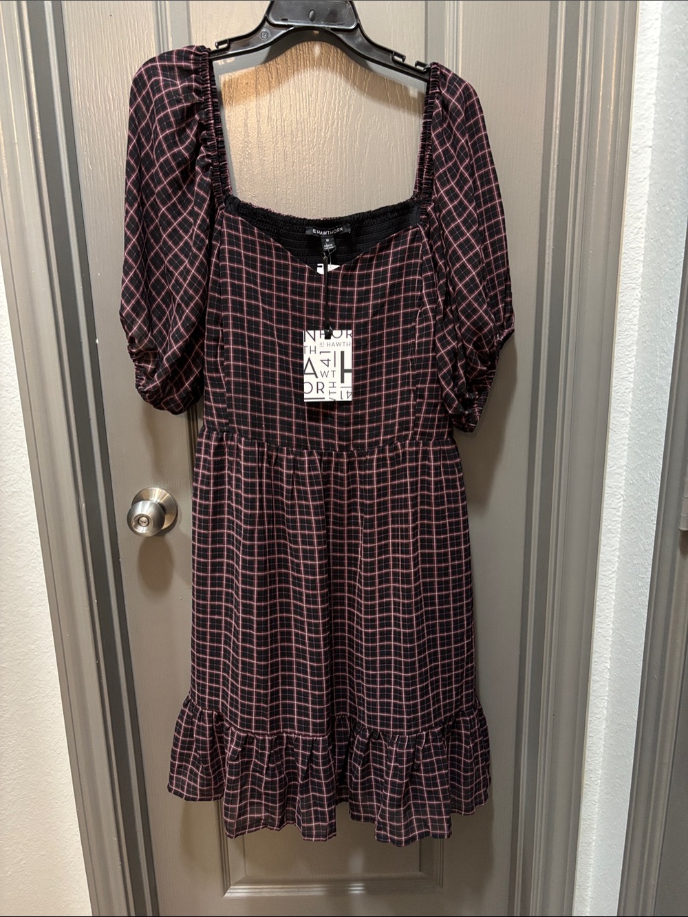 41 Hawthorn Checked Dress with Ruffle Hem